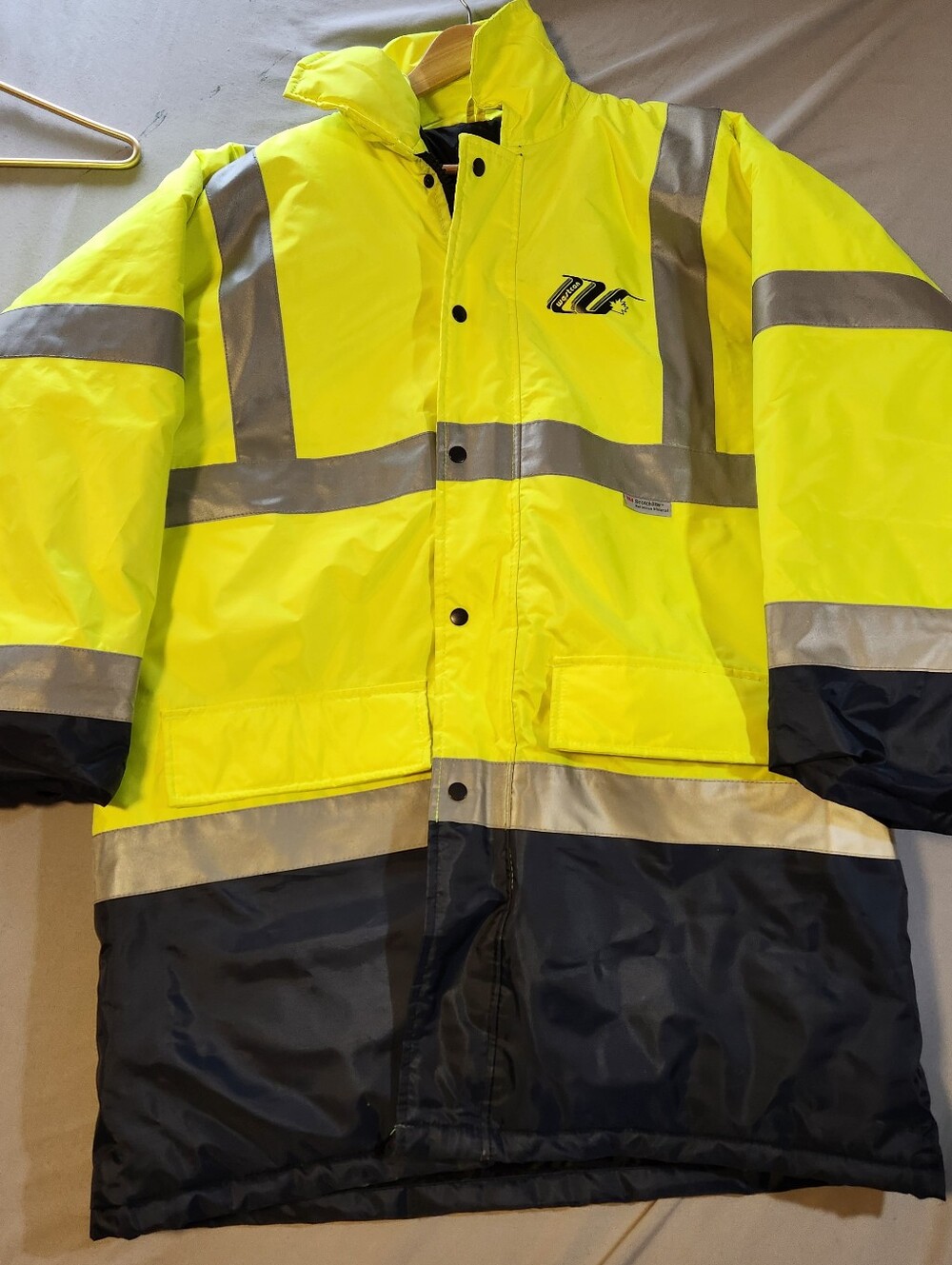 High-Visibility Safety Parka - Neon Yellow and Black
